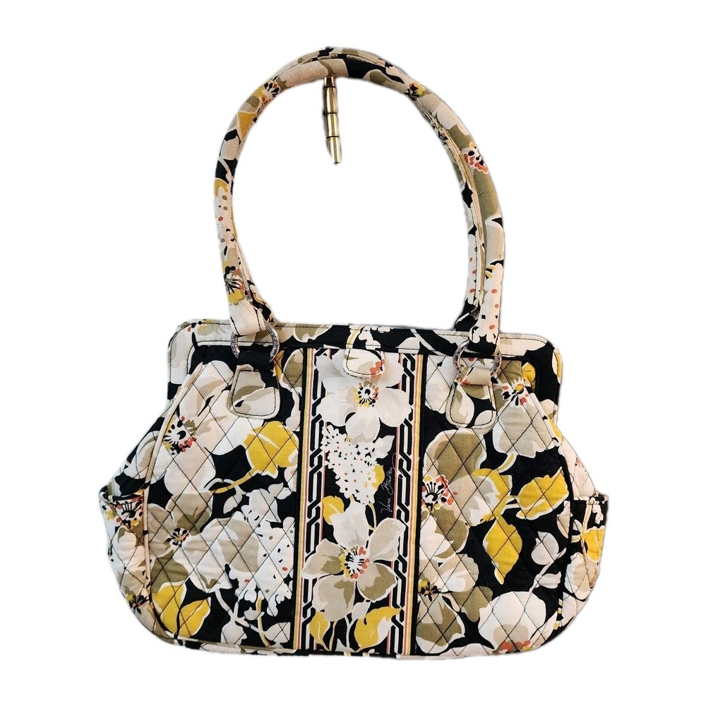 VERA BRADLEY Cassidy Purse Shoulder Handbag Dogwood Floral Yellow
